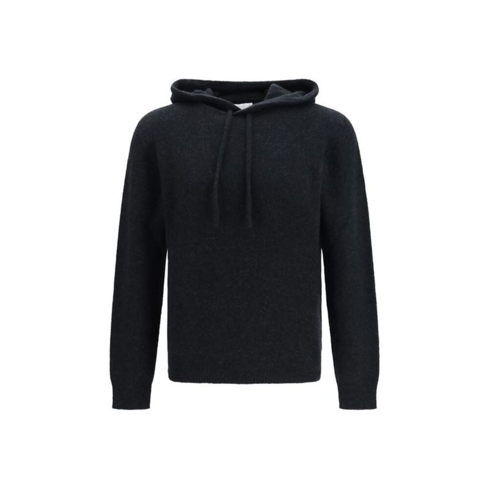 Roberto Collina Black Wool Oves Aries Men's Hoodie